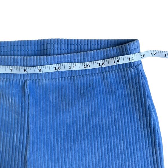 Aerie Sz L Light Blue Groove-on Velour High Waisted Flared Pants Loungewear - Picture 14 of 16